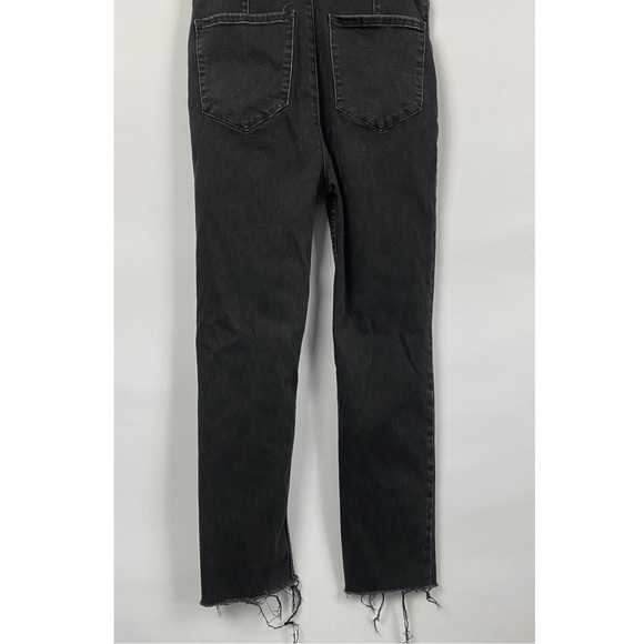 Free People Scarlett Denim Jumpsuit 4 Black Grunge Western Goth Retro Stretch - Picture 11 of 14